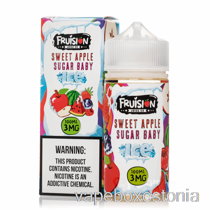 Vape Box Estonia Jää Magus õunasuhkur Baby - Fruision Mahl Co - 100ml 6mg